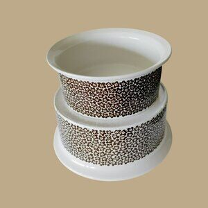 Arabia Faenza Serving Dish Set Of 2 Finland Vintage MCM 1970s Winquist Brown